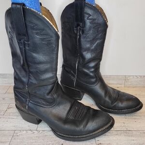 Ariat Sedona Black Leather Cowboy Boots Men Size 7D Pointed Toe Western 34601